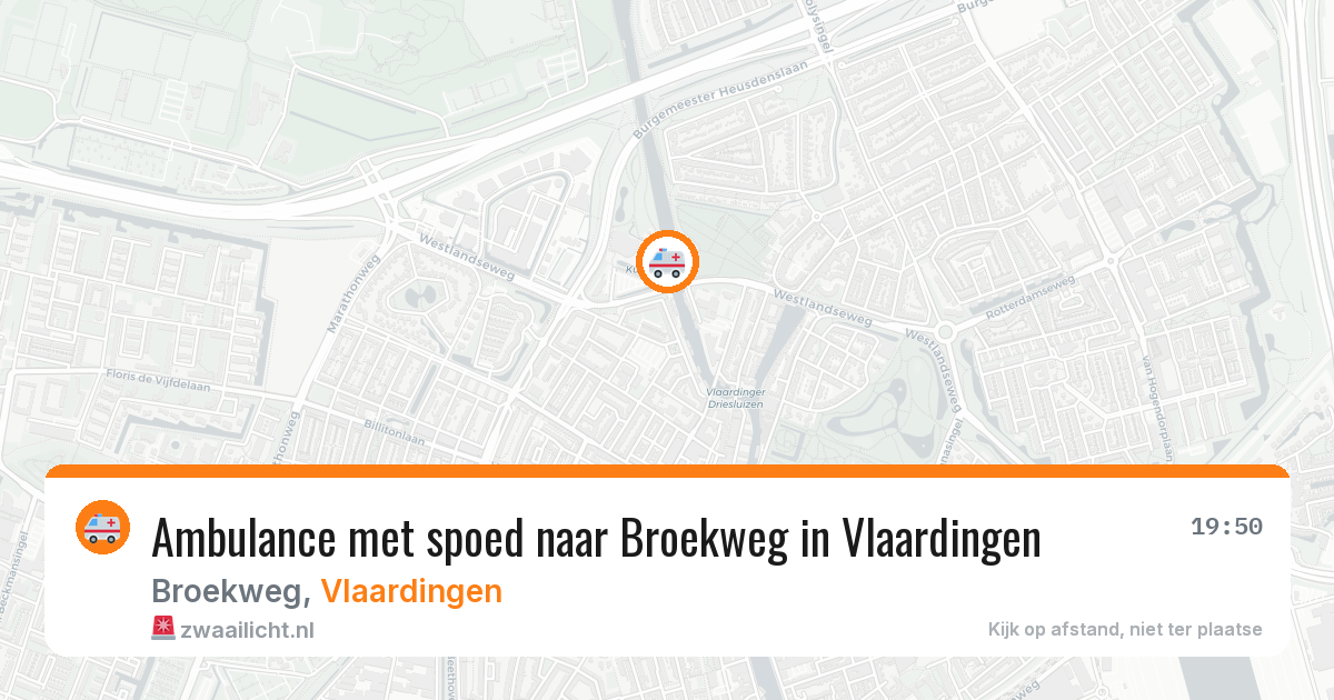 Ambulance met spoed naar Broekweg in Vlaardingen — 13 jun 2026