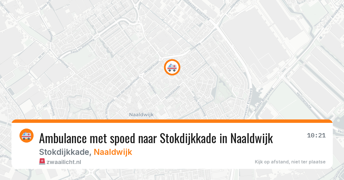 Ambulance met spoed naar Stokdijkkade in Naaldwijk — 7 mei 2026