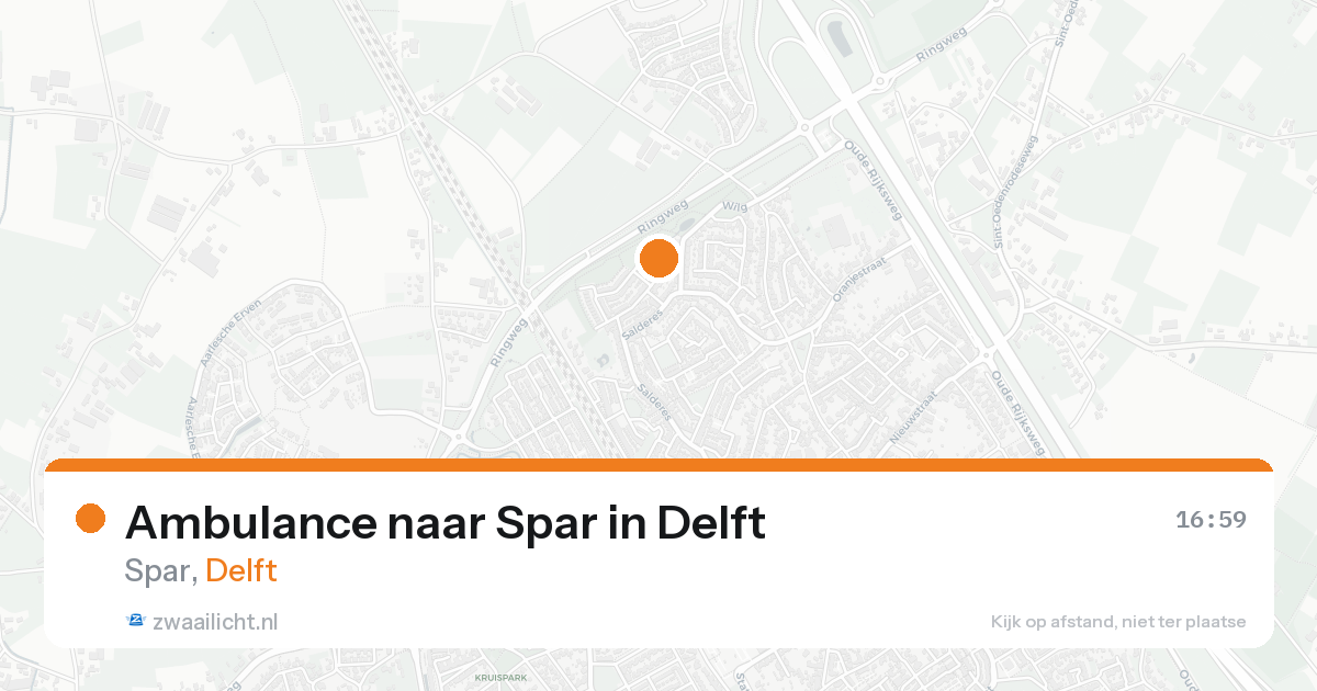 Ambulance naar Spar in Delft — 16 aug 2026