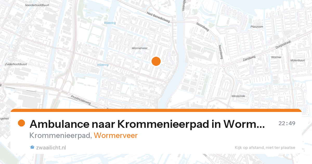 Ambulance naar Krommenieerpad in Wormerveer — 21 jul 2026