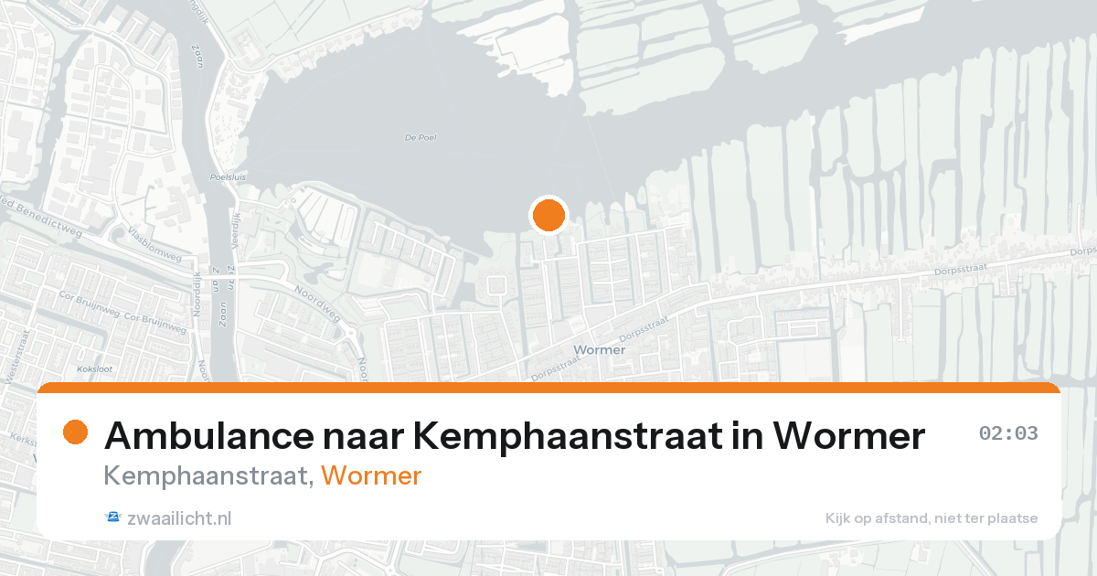 Ambulance naar Kemphaanstraat in Wormer — 22 aug 2026