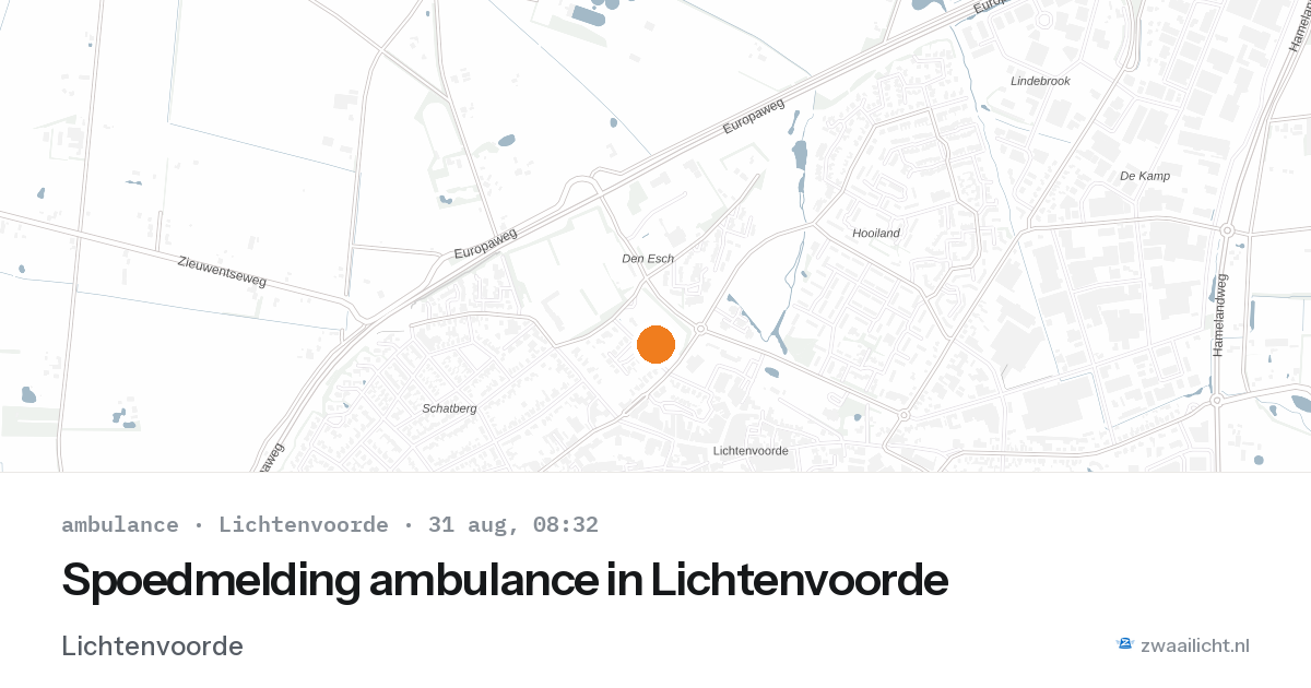 Spoedmelding ambulance in Lichtenvoorde — 31 aug 2026