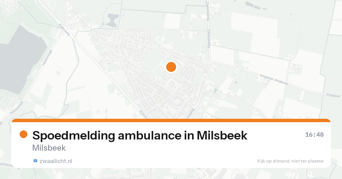 Spoedmelding ambulance in Milsbeek — 17 aug 2026
