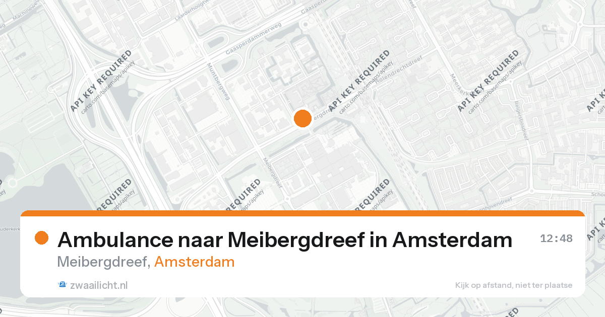 Ambulance naar Meibergdreef in Amsterdam — 26 aug 2026