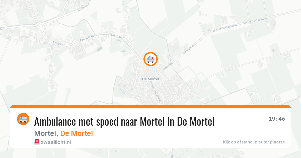 Ambulance met spoed naar Mortel in De Mortel — 30 jul 2026