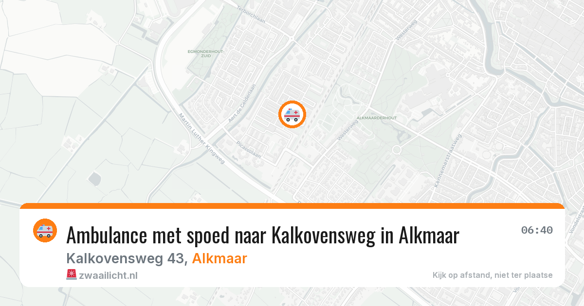 Ambulance met spoed naar Kalkovensweg in Alkmaar — 29 jun 2026