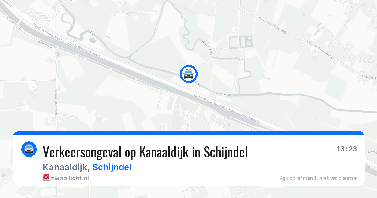 Verkeersongeval op Kanaaldijk in Schijndel — 7 mei 2026