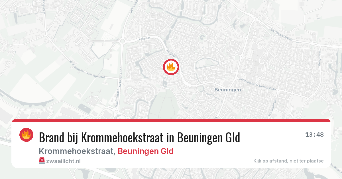 Brand bij Krommehoekstraat in Beuningen Gld — 28 jun 2026