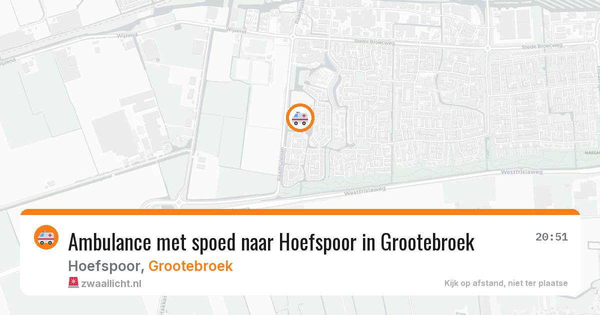 Ambulance met spoed naar Hoefspoor in Grootebroek — 29 jun 2026