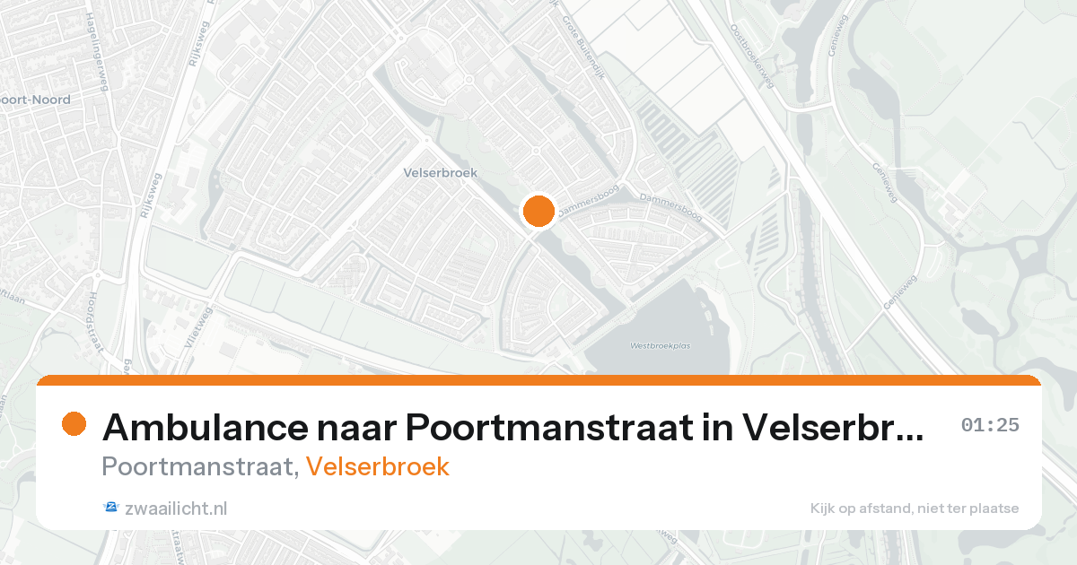 Ambulance naar Poortmanstraat in Velserbroek — 18 mei 2026