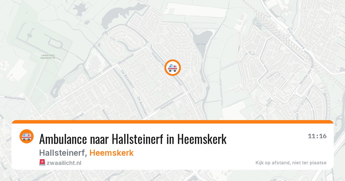 Ambulance naar Hallsteinerf in Heemskerk — 17 jun 2026