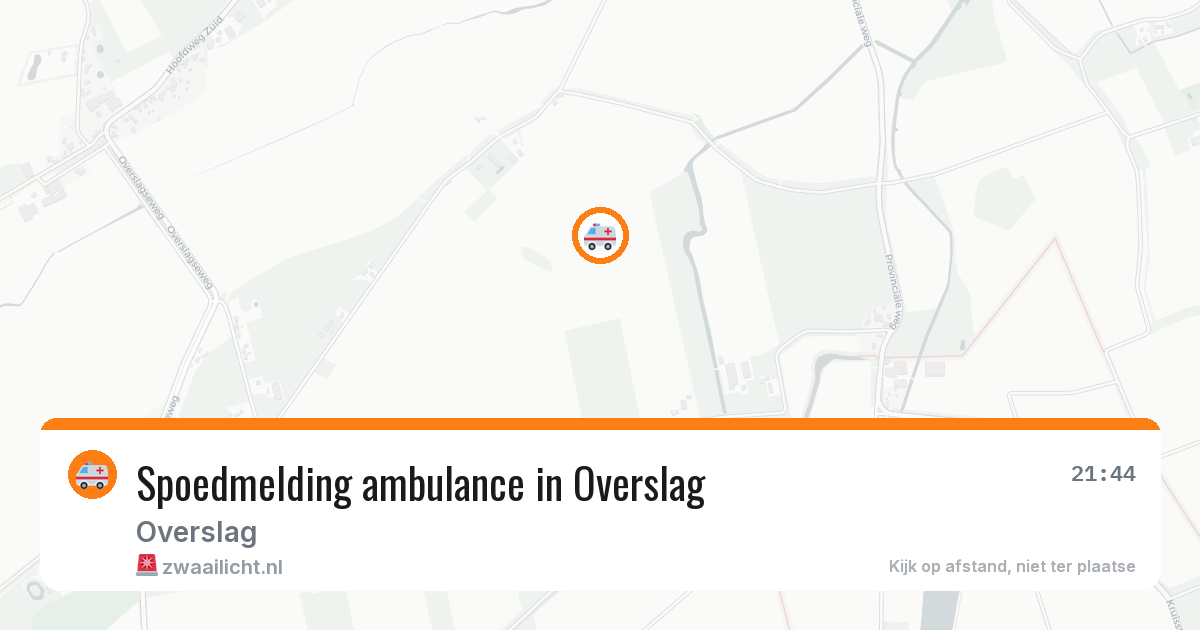 Spoedmelding ambulance in Overslag — 30 mei 2026