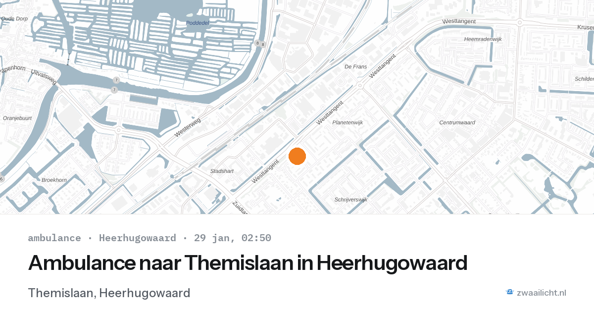 Ambulance naar Themislaan in Heerhugowaard — 29 jan 2026