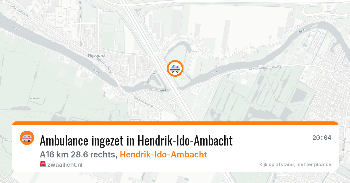 Ambulance ingezet in Hendrik-Ido-Ambacht — 11 aug 2026