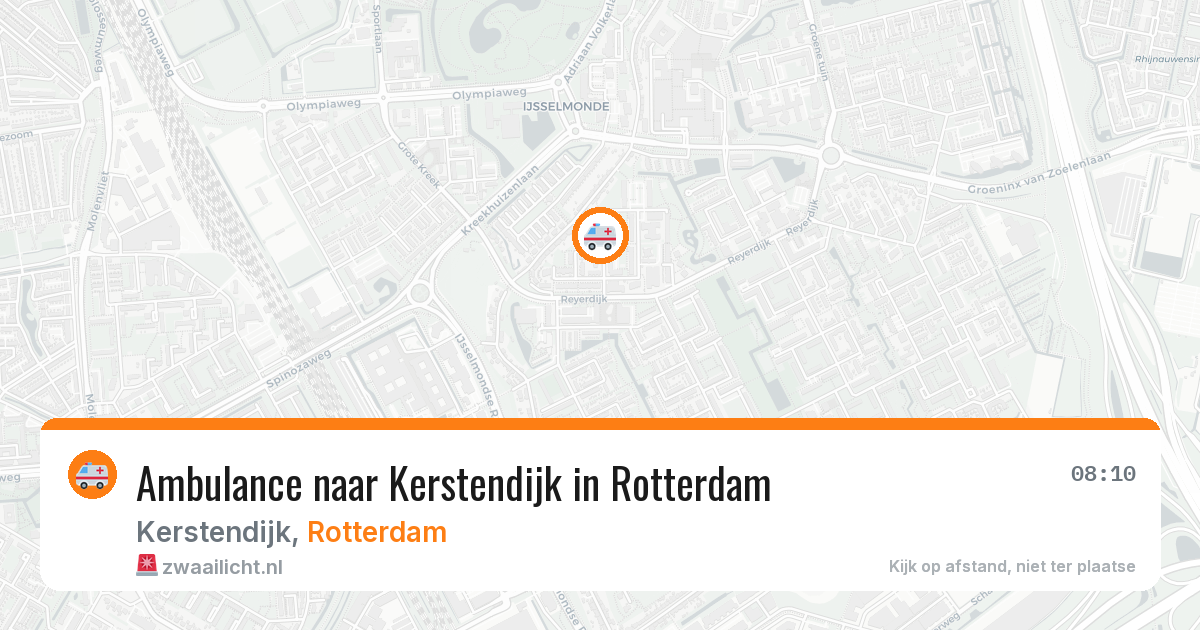 Ambulance naar Kerstendijk in Rotterdam — 31 mei 2026