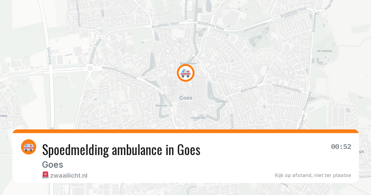 Spoedmelding ambulance in Goes — 25 jun 2026