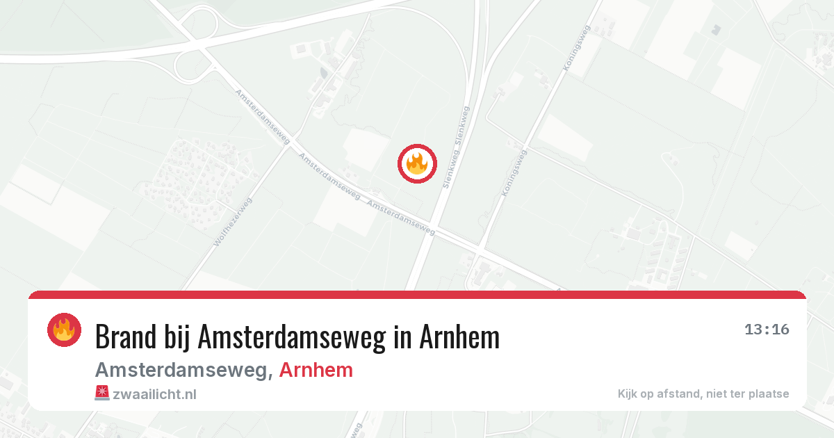 Brand bij Amsterdamseweg in Arnhem — 26 mei 2026