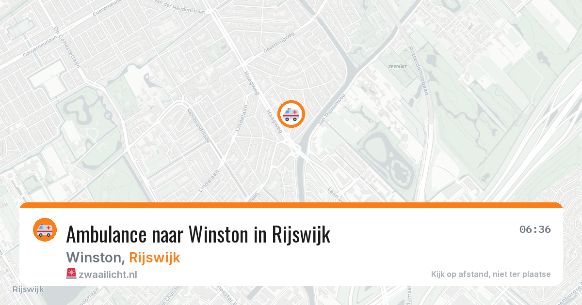 Ambulance naar Winston in Rijswijk — 10 apr 2026