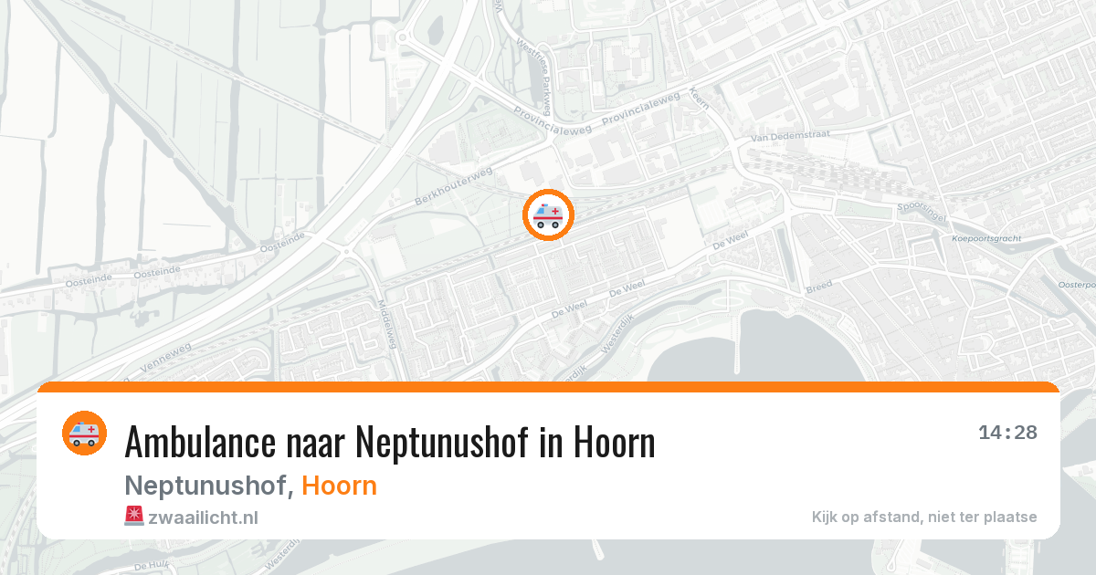 Ambulance naar Neptunushof in Hoorn — 13 jun 2026