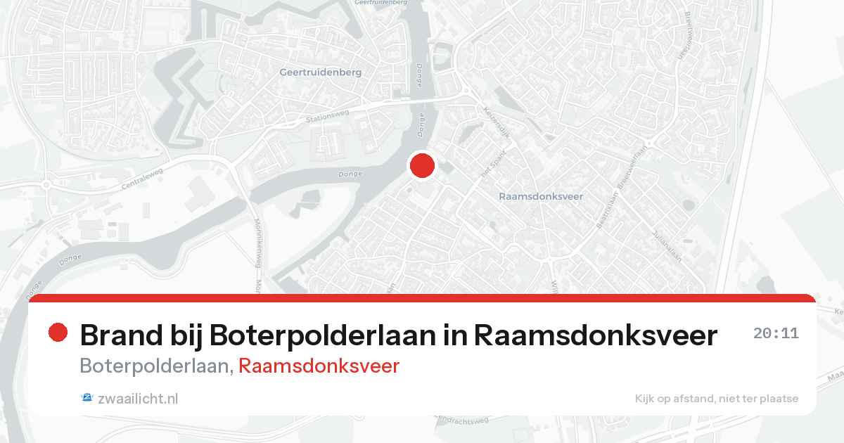 Brand bij Boterpolderlaan in Raamsdonksveer — 17 aug 2026