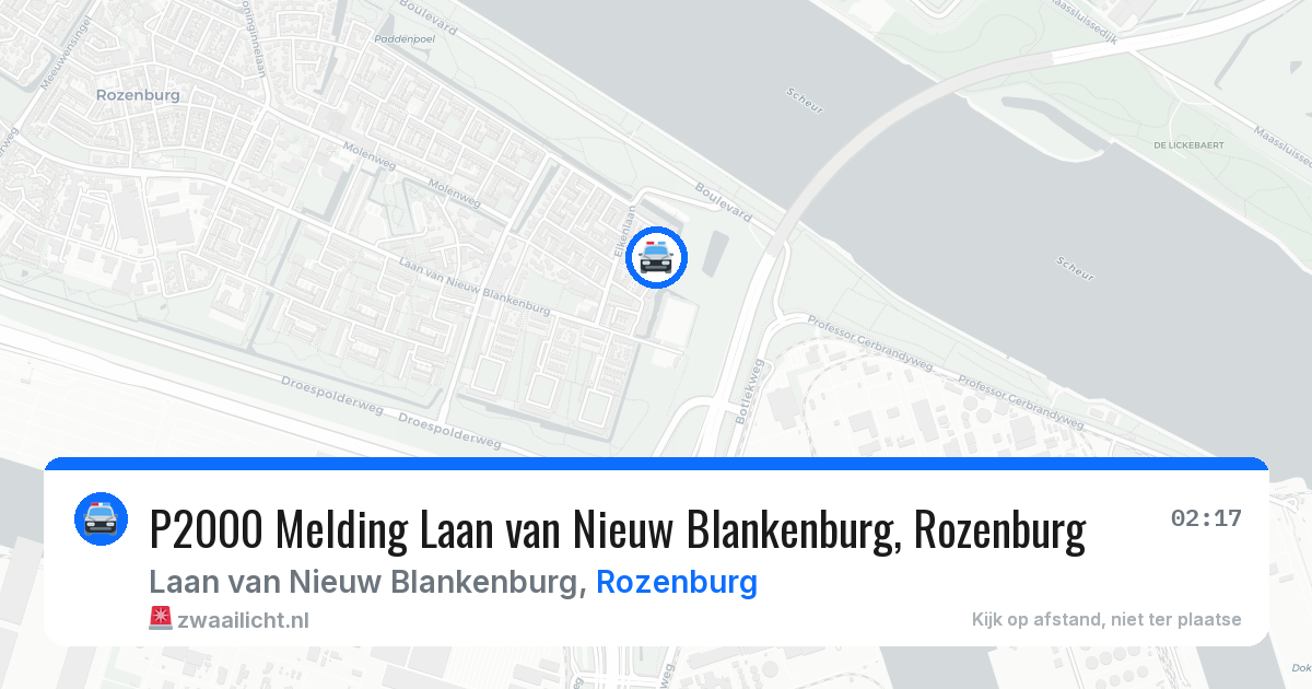 P2000 Melding Laan van Nieuw Blankenburg, Rozenburg — 27 apr 2026
