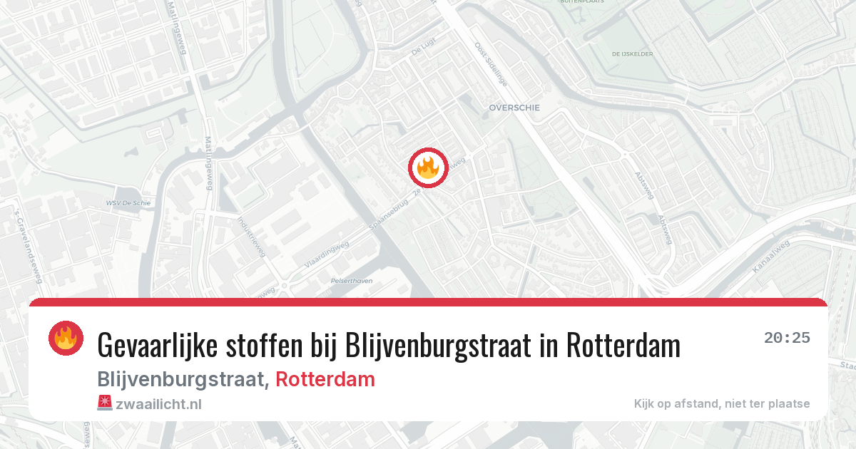 Gevaarlijke stoffen bij Blijvenburgstraat in Rotterdam — 4 apr 2026