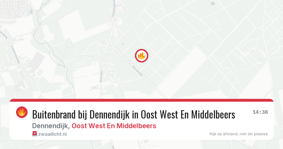 Buitenbrand bij Dennendijk in Oost West En Middelbeers — 27 apr 2026