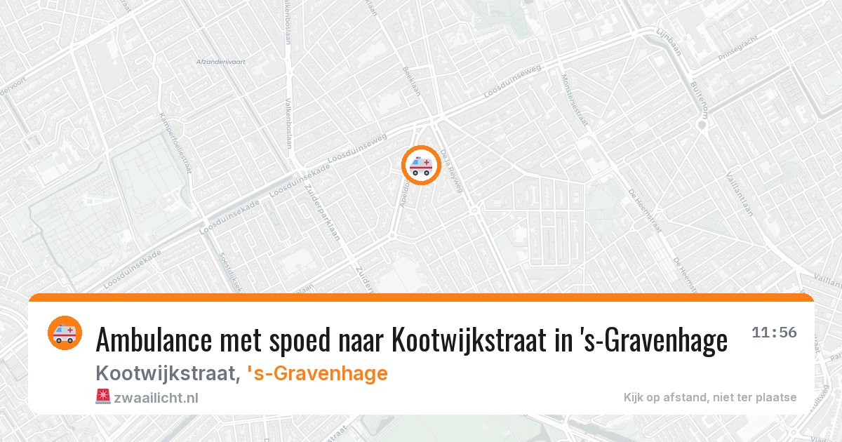 Ambulance met spoed naar Kootwijkstraat in 's-Gravenhage — 16 jun 2026