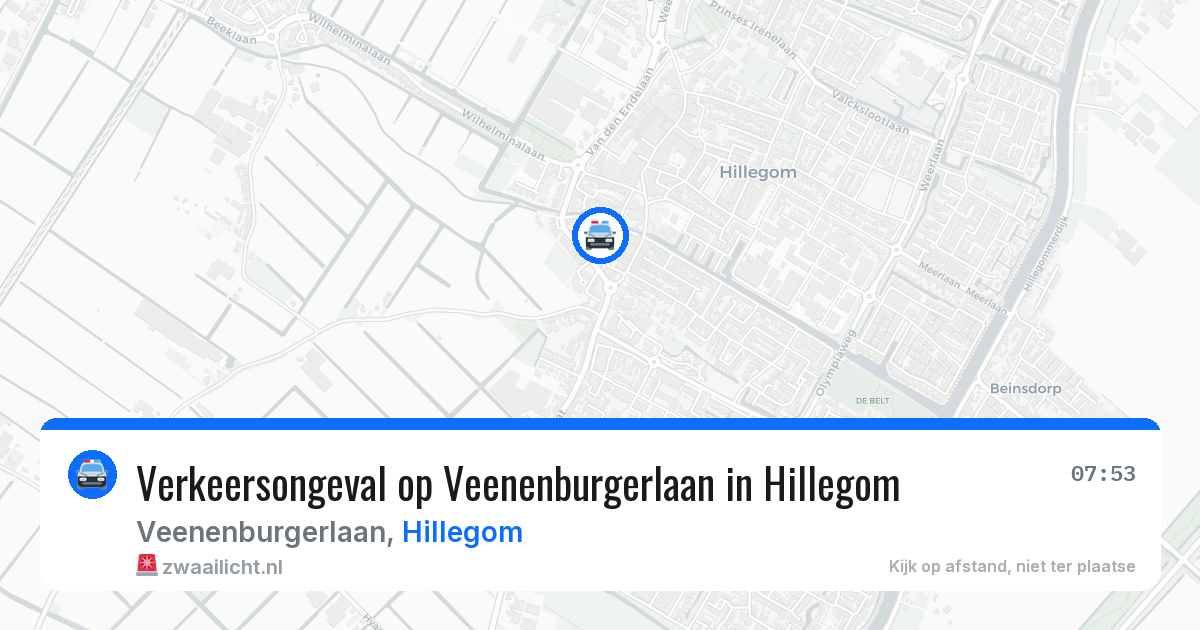 Verkeersongeval op Veenenburgerlaan in Hillegom — 23 apr 2026