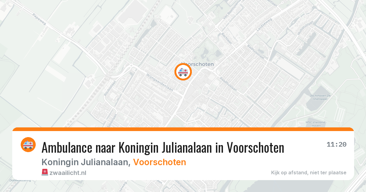 Ambulance naar Koningin Julianalaan in Voorschoten — 23 jun 2026