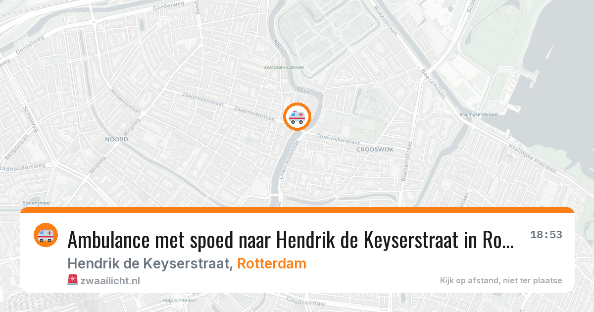 Ambulance met spoed naar Hendrik de Keyserstraat in Rotterdam — 1 jul 2026