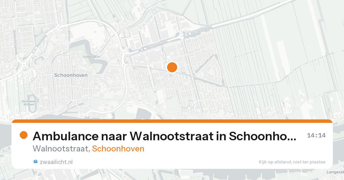 Ambulance naar Walnootstraat in Schoonhoven — 18 aug 2026