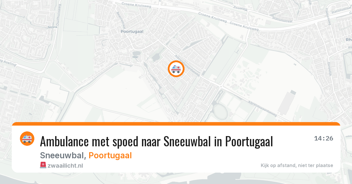 Ambulance met spoed naar Sneeuwbal in Poortugaal — 8 aug 2026