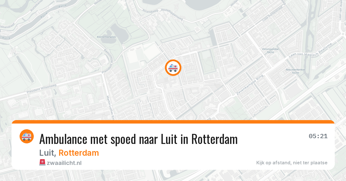 Ambulance met spoed naar Luit in Rotterdam — 7 jun 2026