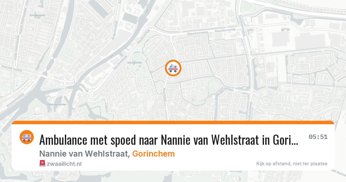 Ambulance met spoed naar Nannie van Wehlstraat in Gorinchem — 18 mei 2026
