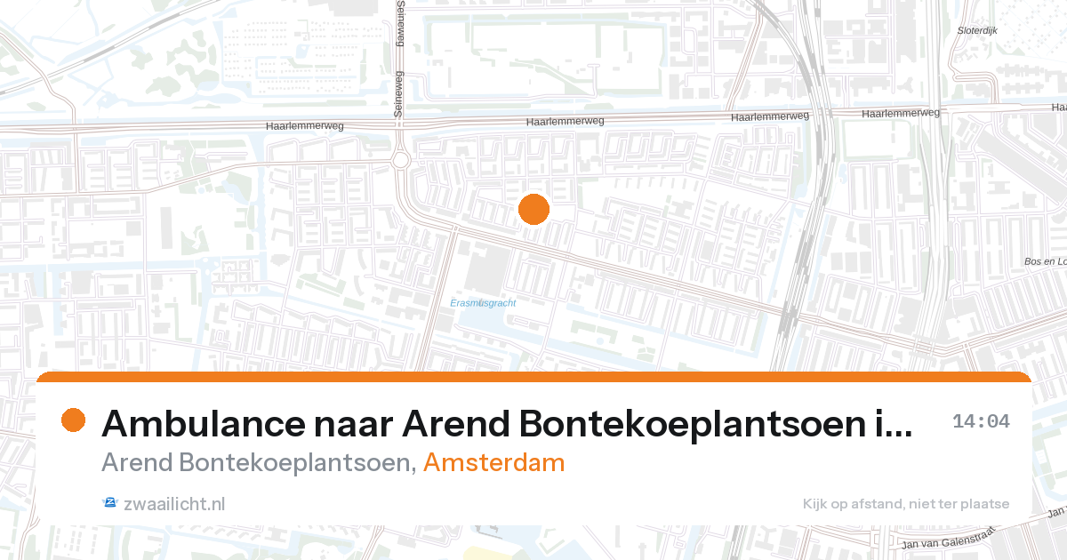 Ambulance naar Arend Bontekoeplantsoen in Amsterdam — 26 aug 2026