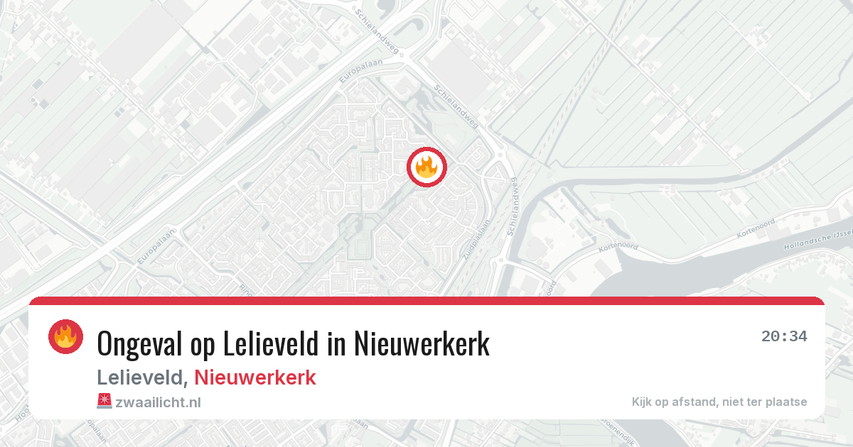 Ongeval op Lelieveld in Nieuwerkerk — 28 jun 2026