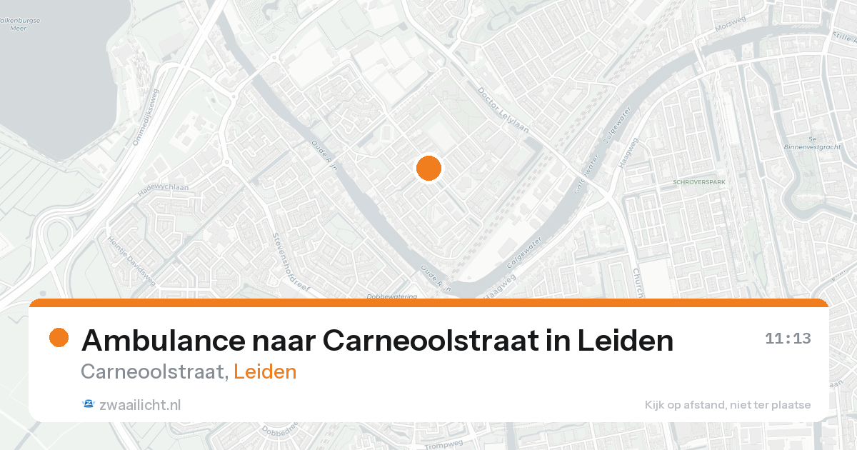 Ambulance naar Carneoolstraat in Leiden — 24 aug 2026