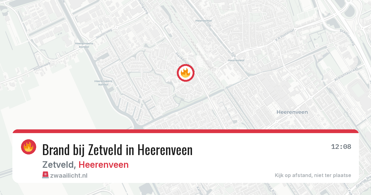 Brand bij Zetveld in Heerenveen — 28 jul 2026