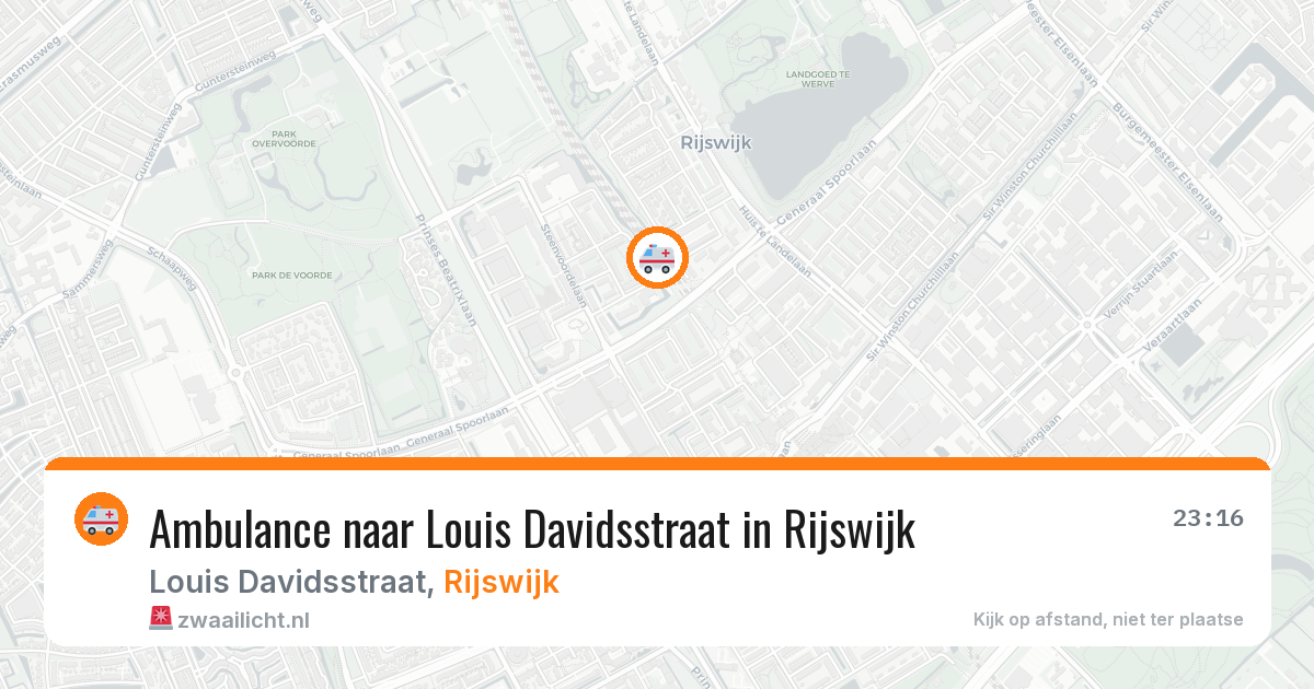 Ambulance naar Louis Davidsstraat in Rijswijk — 9 aug 2026