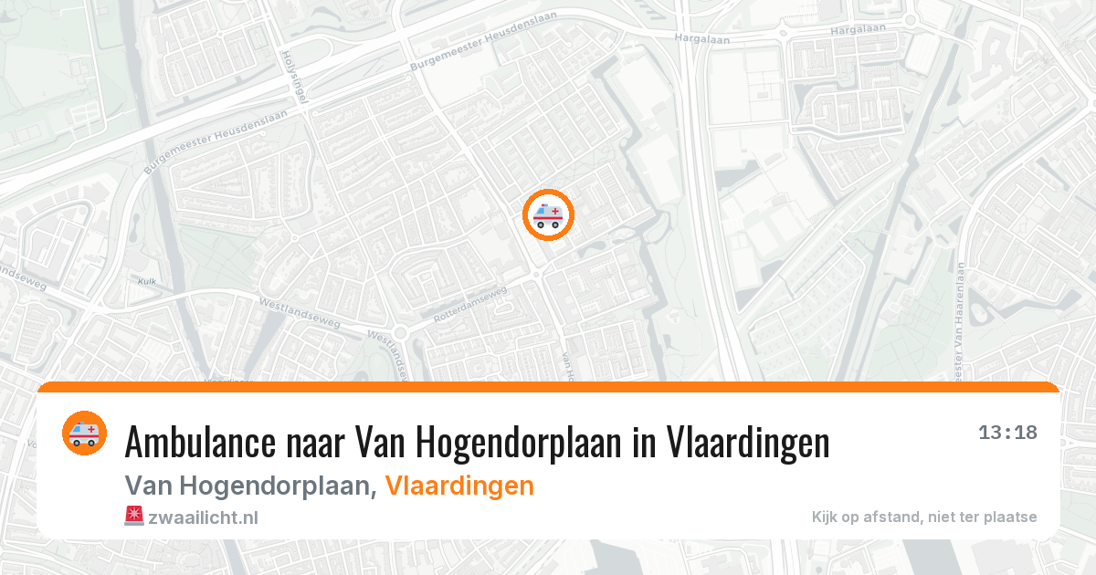 Ambulance naar Van Hogendorplaan in Vlaardingen — 21 mrt 2026