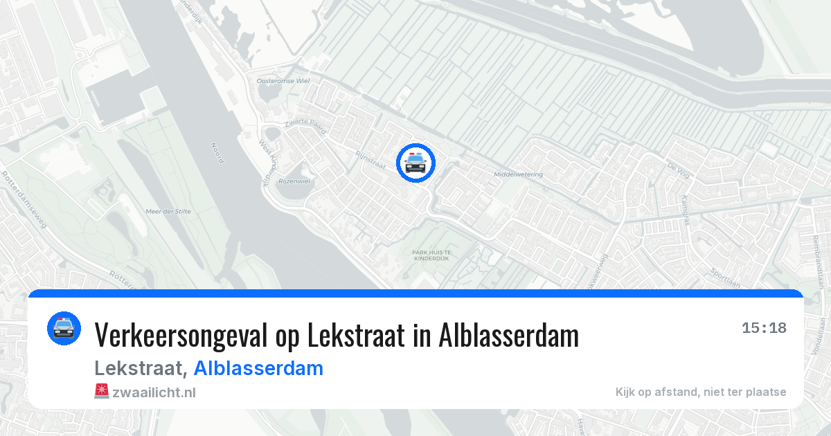Verkeersongeval op Lekstraat in Alblasserdam — 6 aug 2026