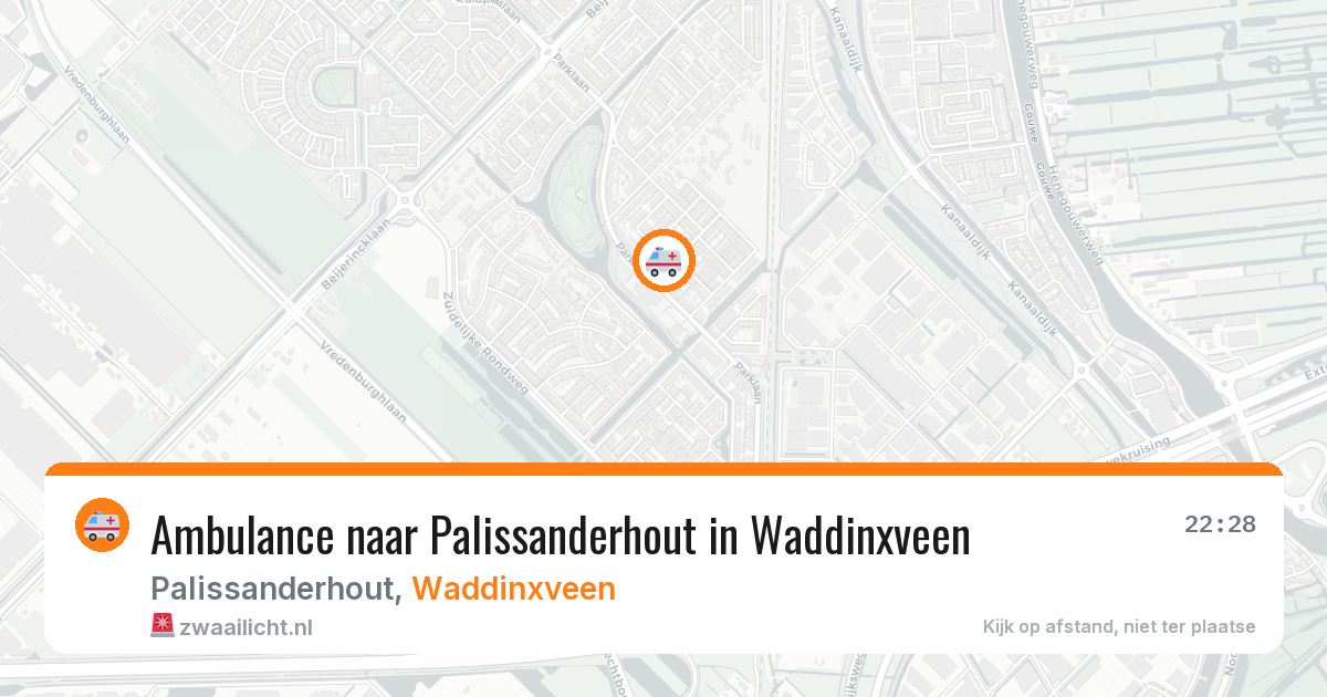 Ambulance naar Palissanderhout in Waddinxveen — 30 mei 2026