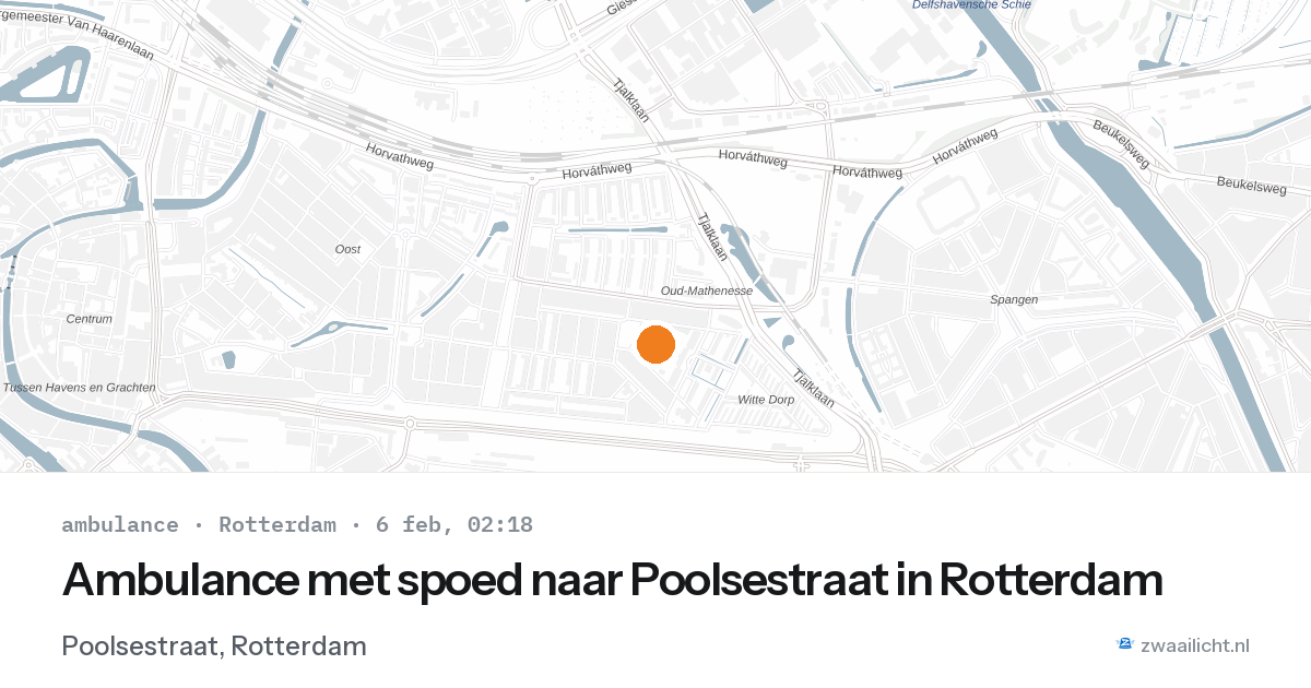Ambulance met spoed naar Poolsestraat in Rotterdam — 6 feb 2026