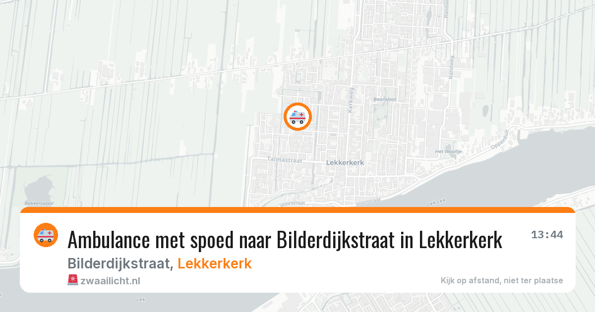 Ambulance met spoed naar Bilderdijkstraat in Lekkerkerk — 24 mrt 2026
