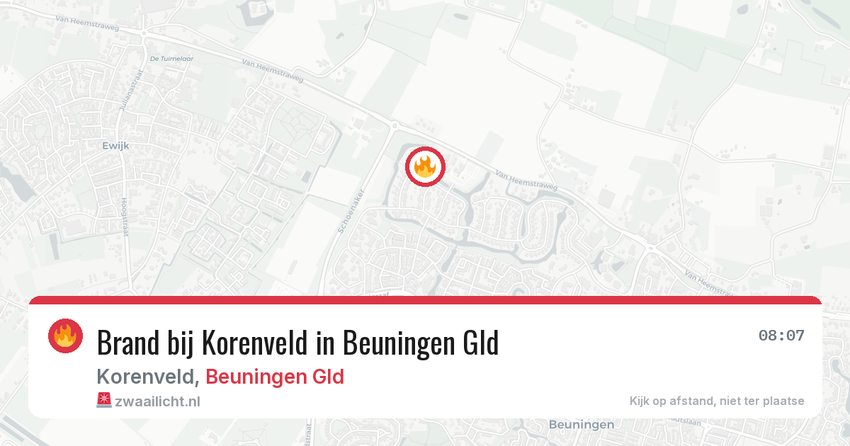 Brand bij Korenveld in Beuningen Gld — 28 jun 2026