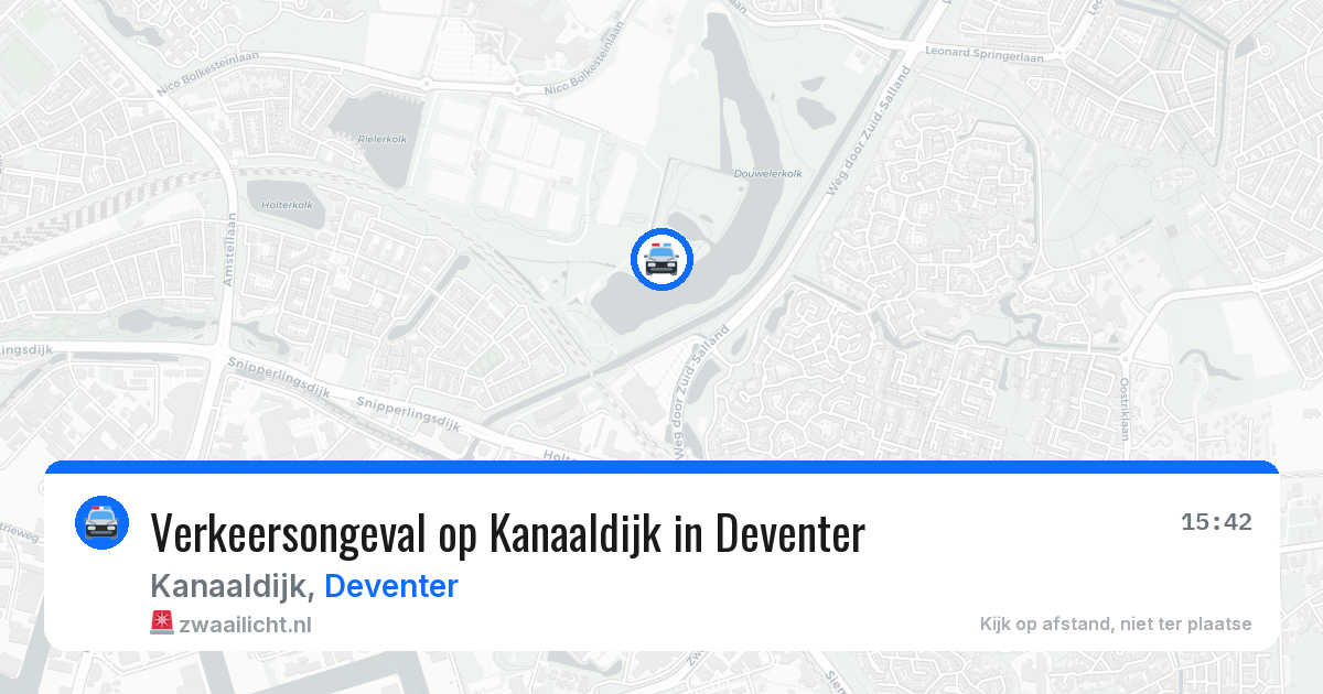 Verkeersongeval op Kanaaldijk in Deventer — 25 jul 2026