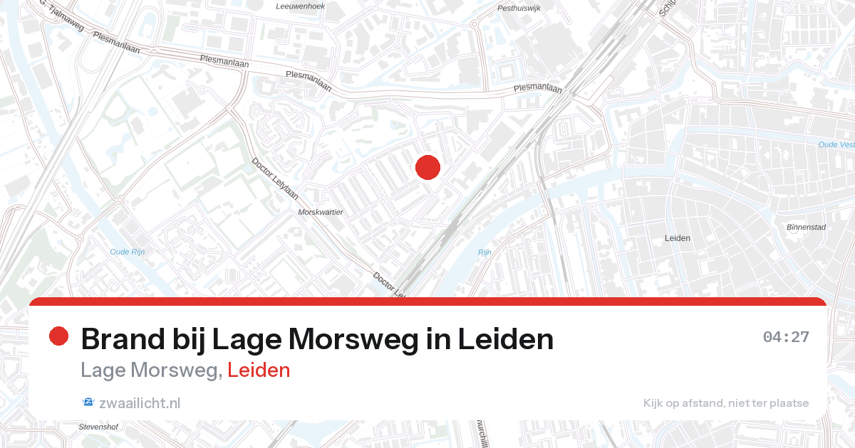 Brand bij Lage Morsweg in Leiden — 16 feb 2026