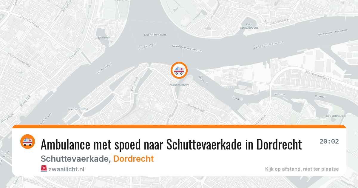 Ambulance met spoed naar Schuttevaerkade in Dordrecht — 19 jun 2026