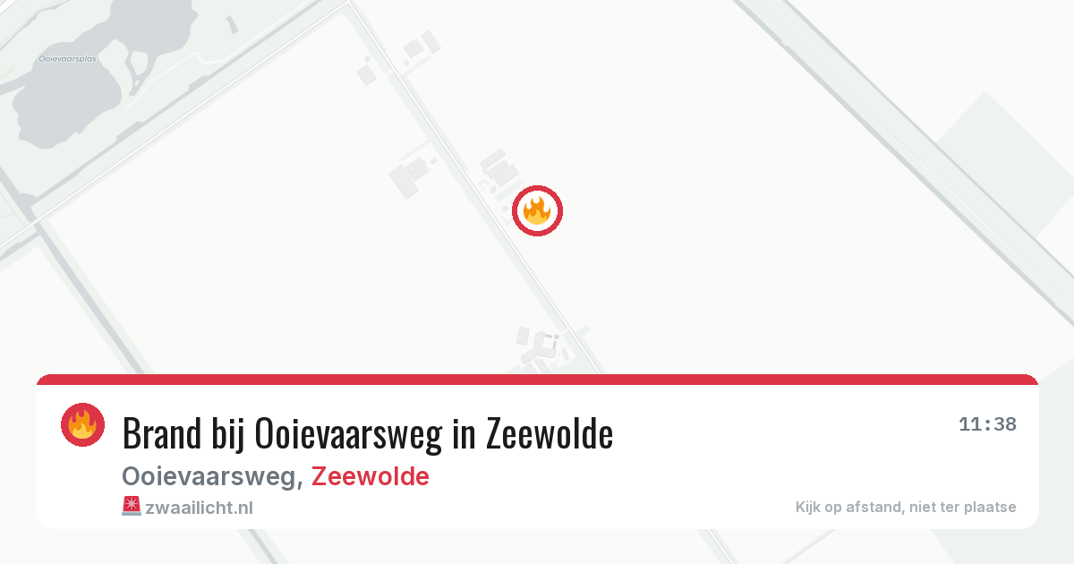 Brand bij Ooievaarsweg in Zeewolde — 13 aug 2026